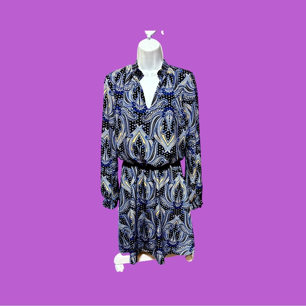White House Black Market XS MIDI Dress  Handkerchief Print